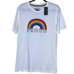 Eighty Eight Brand T-shirt, Proud, Embroidered Rainbow Tee, LGBTQ, Pride